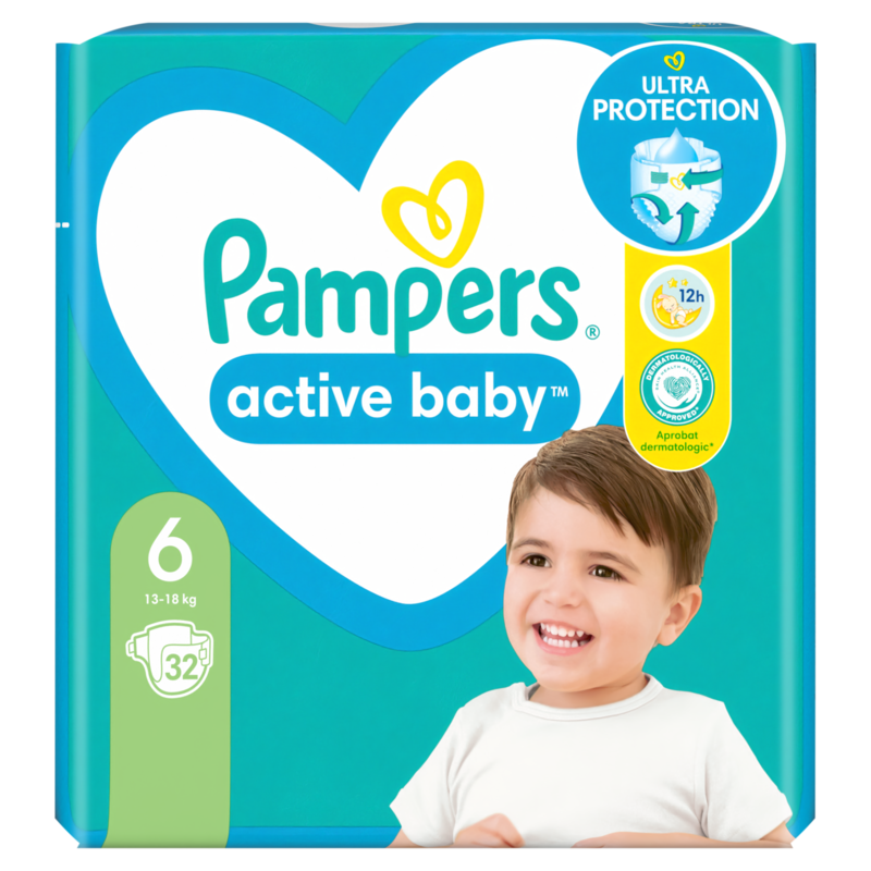 PAMPERS - ACTIVE BABY Νο6 (13-18kg) - 32τεμ.
